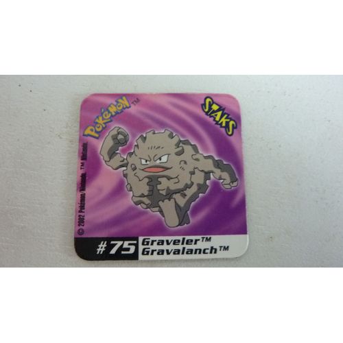 Staks Aimenté Pokemon, De La Série Johto League Champions, De 2002, N° 75 Graveler / Gravalanch