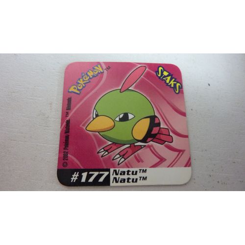 Staks Aimenté Pokemon, De La Série Johto League Champions, De 2002, N° 177 Natu
