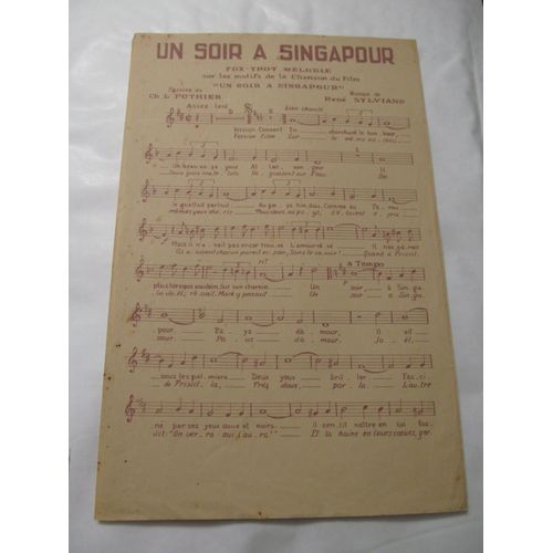 Un Soir À Sigapour (Fox-Trot Mélodie Sur Les Motifs De La Chanson Du Film) 