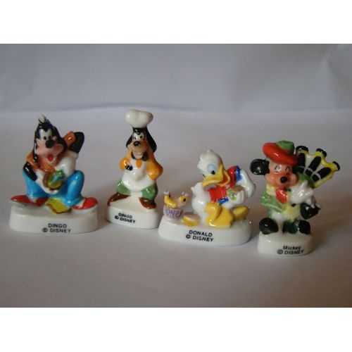 Lot 4 Fèves Disney : Mickey, Donald Et Dingo (2)