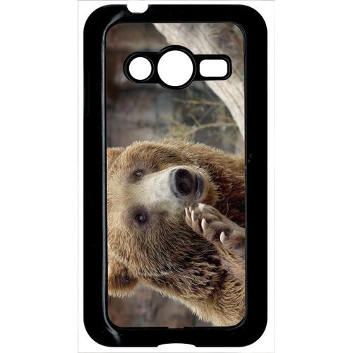 Coque Galaxy Ace 4 Lte G313 - Gros Ours Brun - Noir