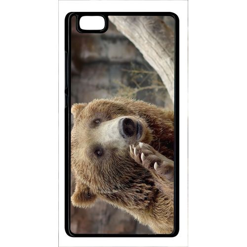 Coque Huawei Ascend P8 Lite (2015) - Gros Ours Brun - Noir