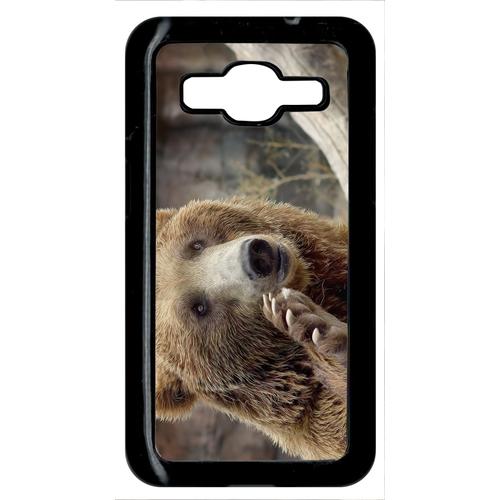 Coque Galaxy Core Prime - Gros Ours Brun - Noir