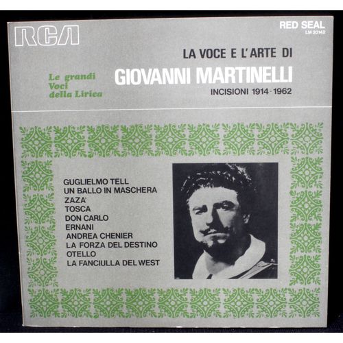 La Voce & L'arte Di Giovanni Martinelli Incisioni 1914-62 Rca Lm 20142 Lp M Cv Nm