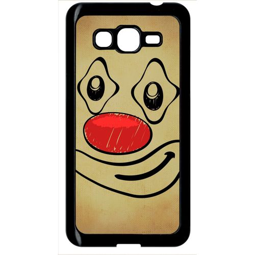 Coque Galaxy Grand Prime - Smiley Clown Nez Rouge - Noir