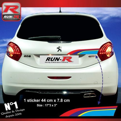 Stickers Coffre Arriere Pour Peugeot Sport Pour 208 - 207