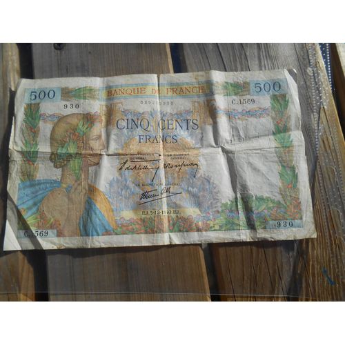 Billet De 500 Francs 1940