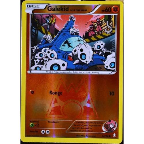 Carte Pokémon 12/34 Galekid Team Magma 60 Pv - Reverse Double Danger Neuf Fr
