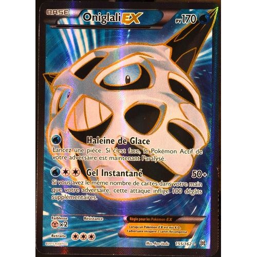 Carte Pokémon 155/162 Oniglali Ex 170 Pv - Ultra Rare - Full Art Xy08 - Impulsion Turbo Neuf Fr