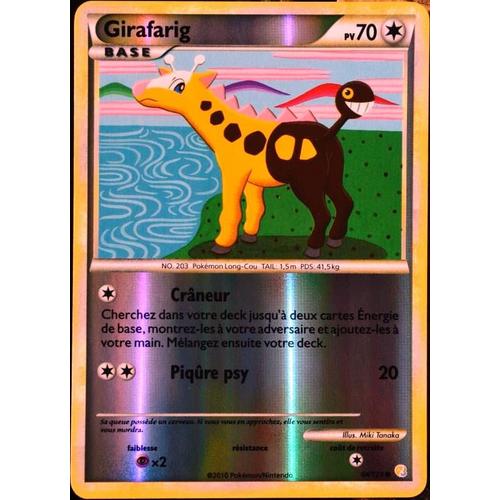 Carte Pokémon 64/123 Girafarig 70 Pv - Reverse Heartgold Soulsilver Neuf Fr