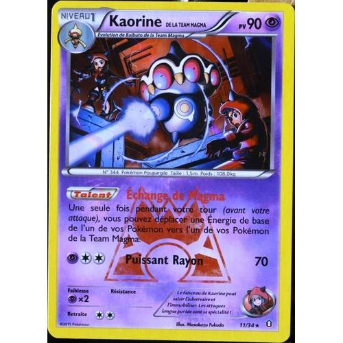 Carte Pokémon 11/34 Kaorine Team Magma 90 Pv Double Danger Neuf Fr