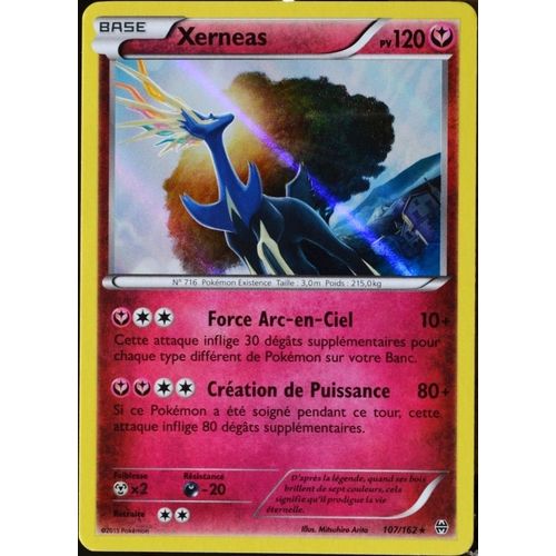 Carte Pokémon 107/162 Xerneas 120 Pv - Holo Rare Xy08 - Impulsion Turbo Neuf Fr