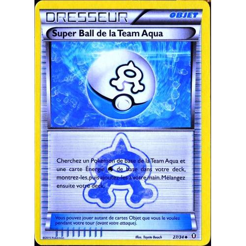 Carte Pokémon 27/34 Super Ball Team Aqua Double Danger Neuf Fr