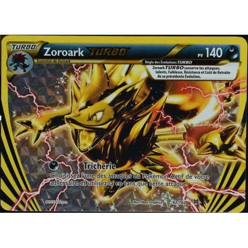 Carte Pokémon 92/162 Zoroark Turbo 140 Pv - Turbo Xy08 - Impulsion Turbo Neuf Fr