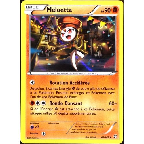 Carte Pokémon 85/162 Meloetta 90 Pv - Holo Rare Xy - Impulsion Turbo Neuf Fr