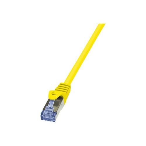 LogiLink PrimeLine - Cordon de raccordement - RJ-45 (M) pour RJ-45 (M) - 1 m - SFTP, PiMF - CAT 6a - sans halogène, moulé, sans crochet - jaune