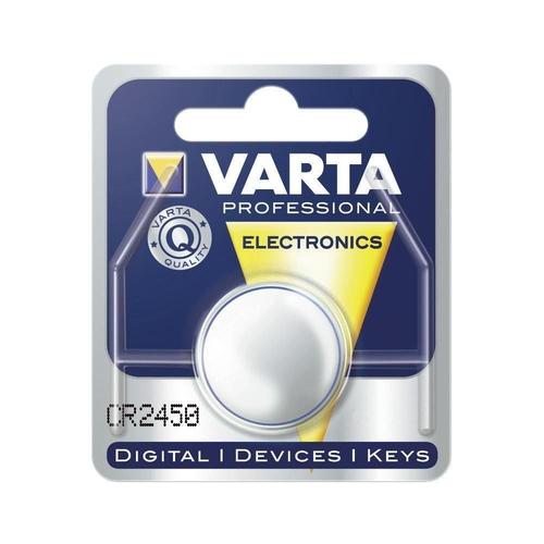 VARTA Lot de 3 Blisters de 1 pile bouton lithium "Electronics" CR2450 3,0 Volt