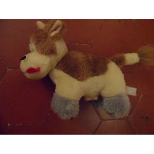 Peluche Vache Beige Et Marron 