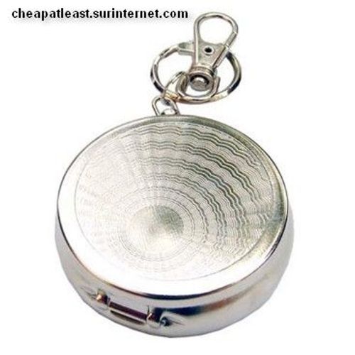 Cendrier De Poche Porte-Clés Style Montre À Gousset En Métal - Divers Gravures Au Choix (Rosace, Psyché, Soleil, Gandja - Weed...)