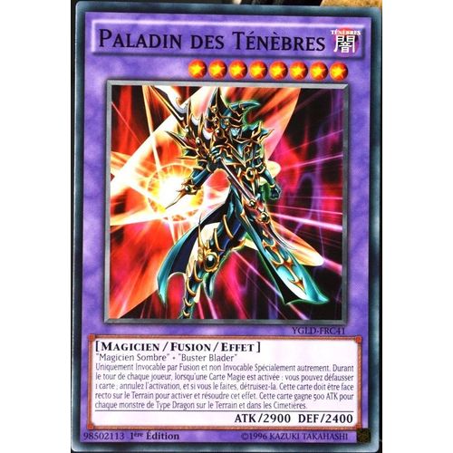 Carte Yu-Gi-Oh Ygld-Frc41 Paladin Des Ténèbres  Neuf Fr