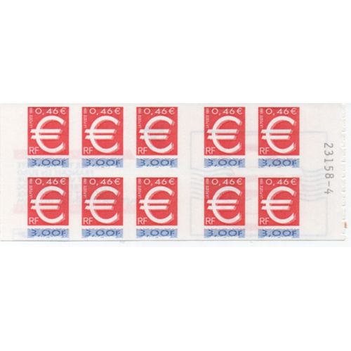 France 1999: Carnet N° 3215 Comprenant 10 Timbres Auto-Adhésifs.