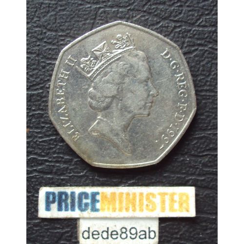 Royaume-Uni.. Pièce De Fifty (50) Pence 1997. Elisabeth I I .