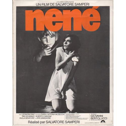 Nené - Synopsis - Réalisé Par Salvatore Samperi, Avec Alberto Cancemi, Leonora Fani, Rita Savagnone