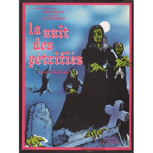 La Nuit Des Pétrifiés, Synopsis Dépliant, Jean Brismée, Erika Blanc, Jean Servais, Daniel Emilfork