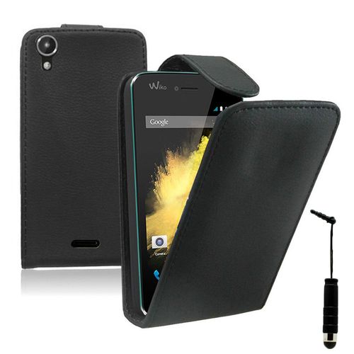 Etui Simili Cuir Pour Wiko Birdy - Noir + Mini Stylet