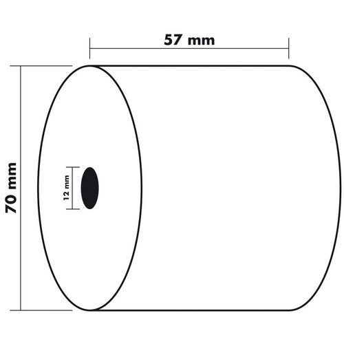Exacompta Lot De 10 1 X Bobine Calcul Jet D¿Encre 60g 57 X 70 X 12 Mm X 44m