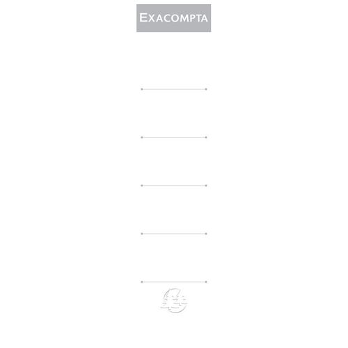 Exacompta Lot De 3 Paquets De 10 Étiquettes Pour Dos De Classeur 50 Mm