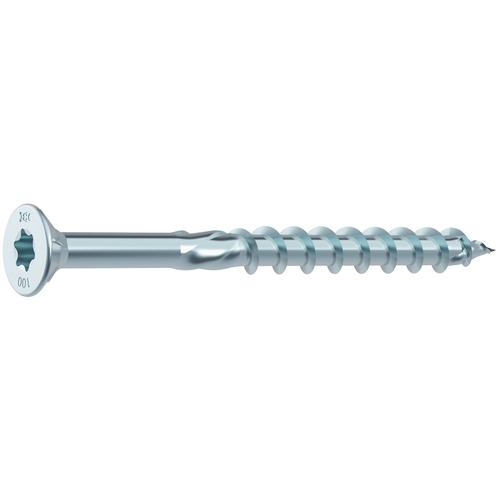 Boite 100 Vis HECO Topix - Filetage partiel - Zingué argent - Tête fraisée Torx - Ø8x180 - 48093