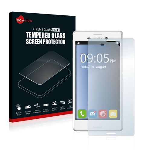 Savvies® Hd33 Protecteur D'écran En Verre Trempé Pour Sony Xperia M4 Aqua