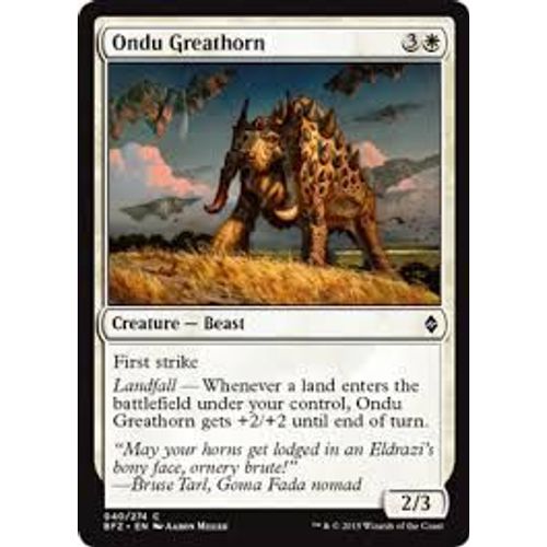 Grandcorne Du Ondou - La Bataille De Zendikar Vf - Foil
