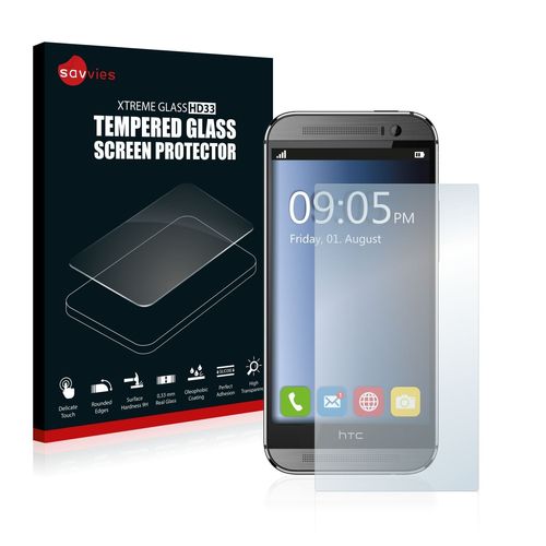 Savvies® Hd33 Protecteur D'écran En Verre Trempé Pour Htc One M8