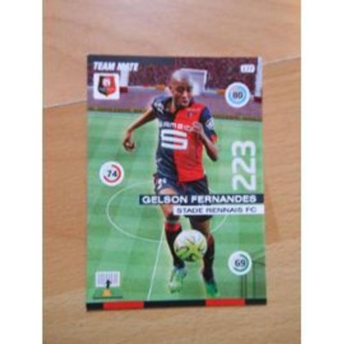 Panini Adrenalyn Xl Foot 2015-2016 Ligue 1 - N°177 Gelson Fernandes (Stade Rennais Fc) - Carte Team Mate