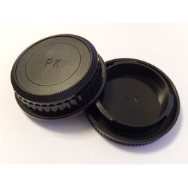 vhbw Set de bouchons objectif avec K-System pour appareil photo Pentax K-01, K-5, K-5II, K-5IIs, K-7, K-30, K-50, K-m, K-r, K-x...