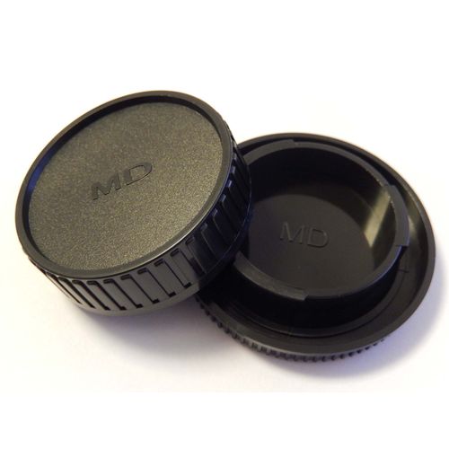 vhbw Lot de bouchons pour objectif compatible avec Sony A100, A200, A230, A290, A300, A33, A330 appareil photo - Cache arrière et de boîtier, noir