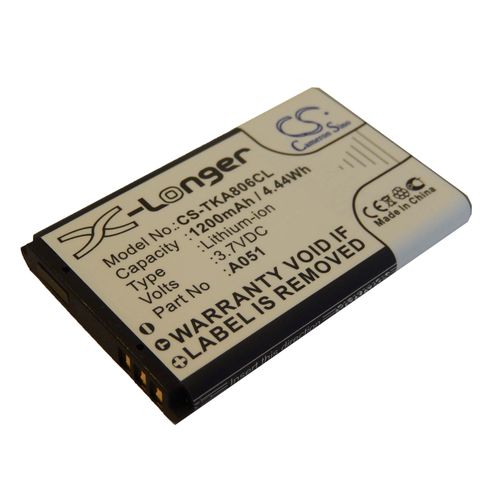 Batterie Li-Ion Vhbw 1200mah (3.7v) Pour Téléphone Portable, Smartphone T-Com Telekom Sinus A806 Comme A051.