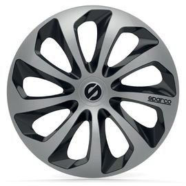 Sparco - 4 Enjoliveurs 14'' Sicilia  Argent / Noir