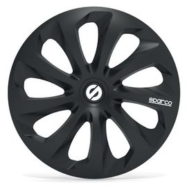 Sparco - 4 Enjoliveurs 15'' Sicilia Noir