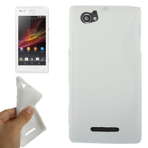 S Line Coque Housse Silicone Tpu Sony Xperia M / C1904 / C1905 Blanc