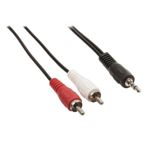 Cable avec fiche Jack 3,5mm stéréo mâle ET fiche RCA x2 mâles