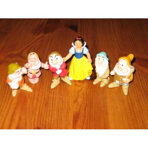 Lot 6 Figurines Blanche Neige Et Les 7 Nains