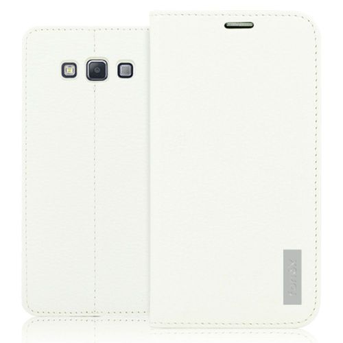 Etui Folio Fonex Série Manager Book Pour Samsung Galaxy A7 A700 En Cuir Blanc