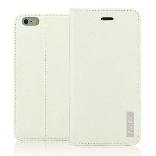 Etui Folio Fonex Série Manager Book Pour Iphone 6s En Cuir Blanc