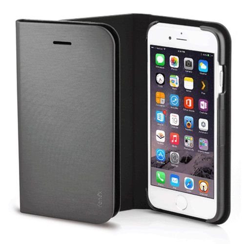 Etui Folio Fonex Série Book Shine Pour Iphone 6s Gris Foncé