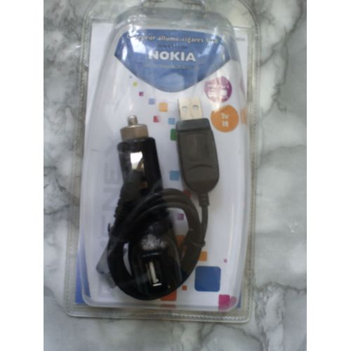 Chargeur Allume-Cigare Usb Compatible Pour Nokia Classic Slide Fold Xpressmusic Supernova