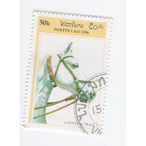 Timbre Cheval Laos Lao 50k