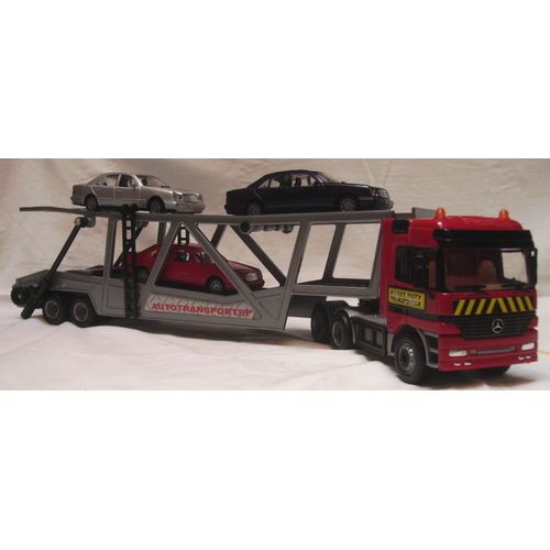 Semi Remorque Mercedes Benz Heavy Duty Transporter / Autotransporter + 3 Voitures-Fabricant Non Connu